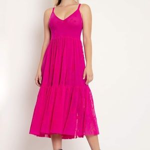 BLACKMILK POKÉMON MEW SHEER MIDAXI DRESS - LIMITED (Size Medium)